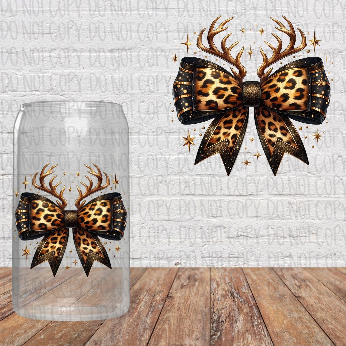 Antler Leopard Bow Decal