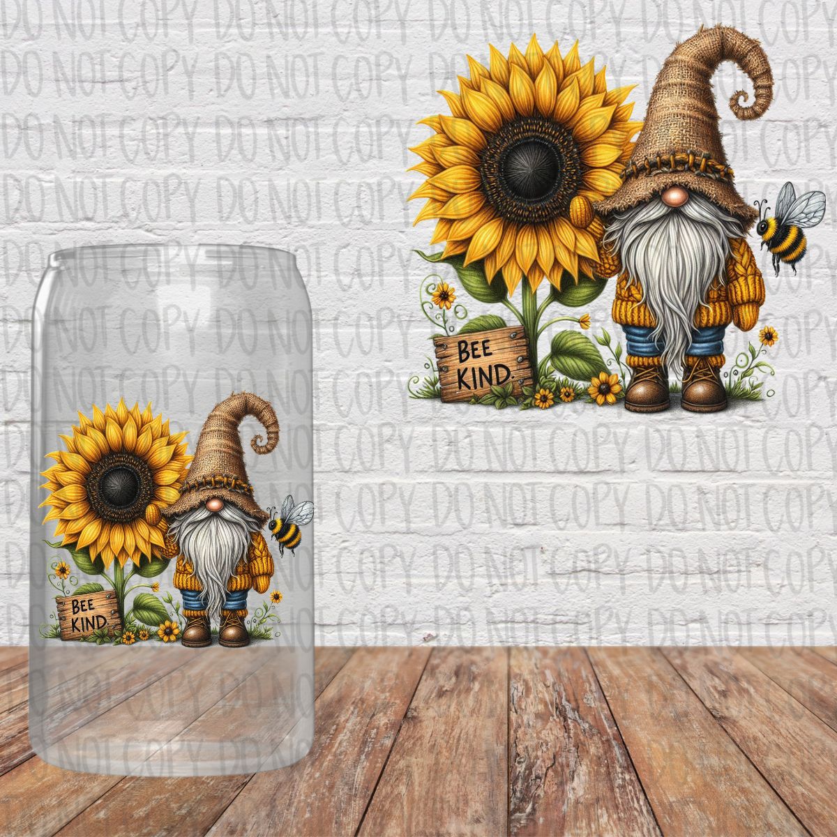 Bee Kind Gnome Decal