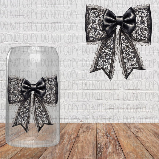 Black Lace Bow Decal