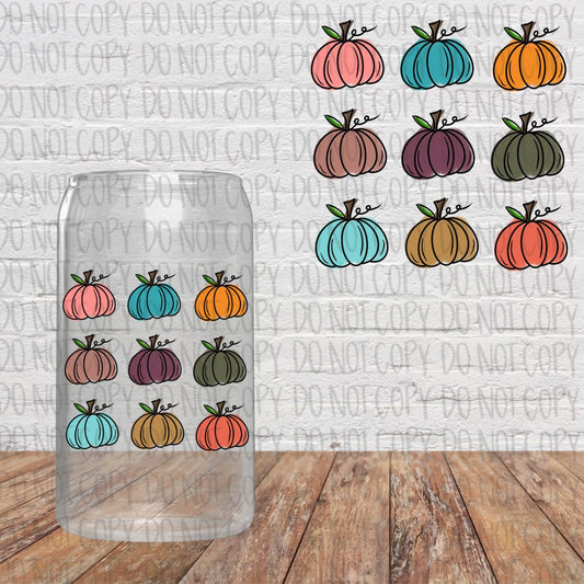 Colorful Pumpkin Collage Decal