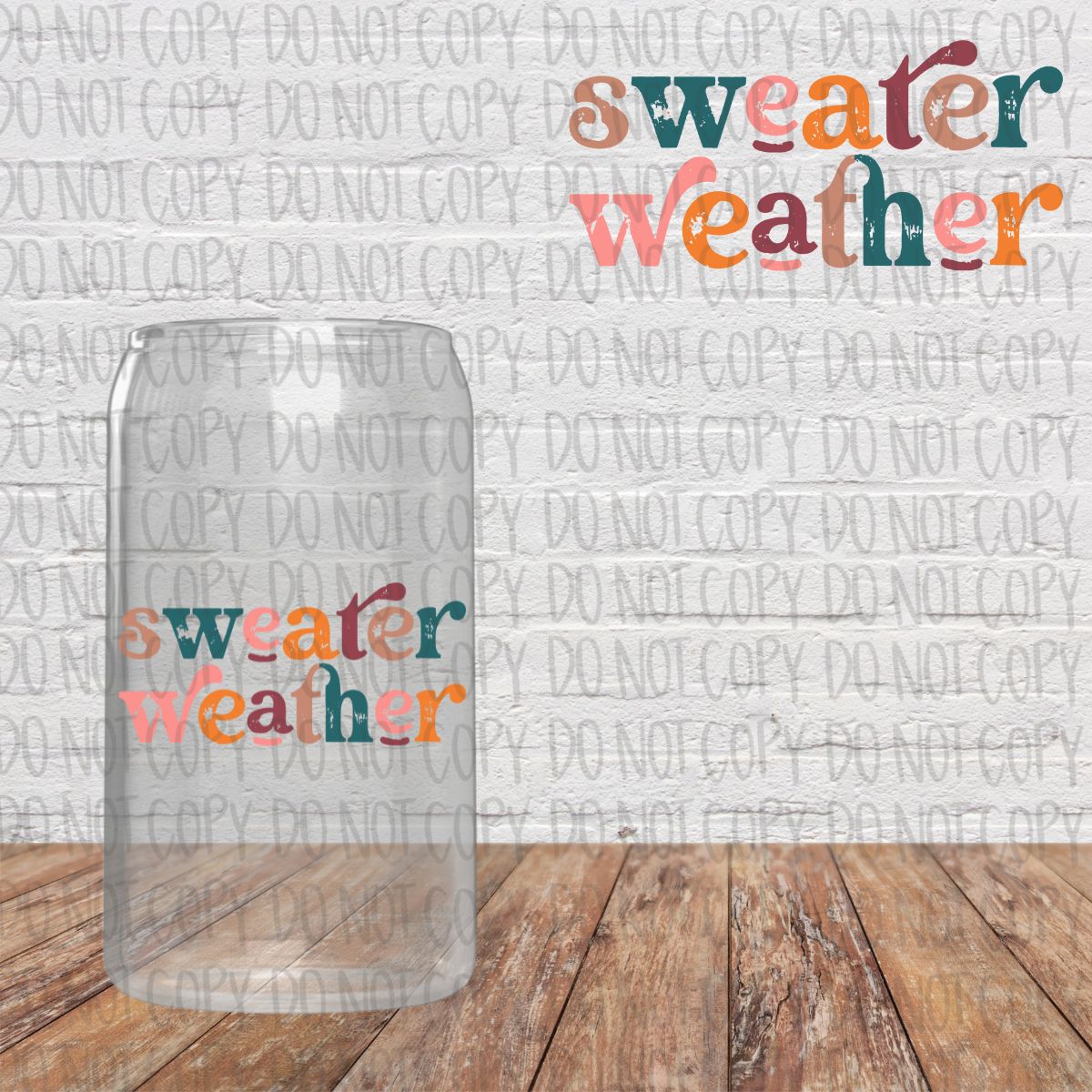 Colorful Sweater Weather Decal