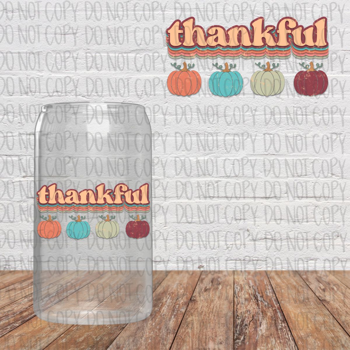 Thankful Pumpkins Decal