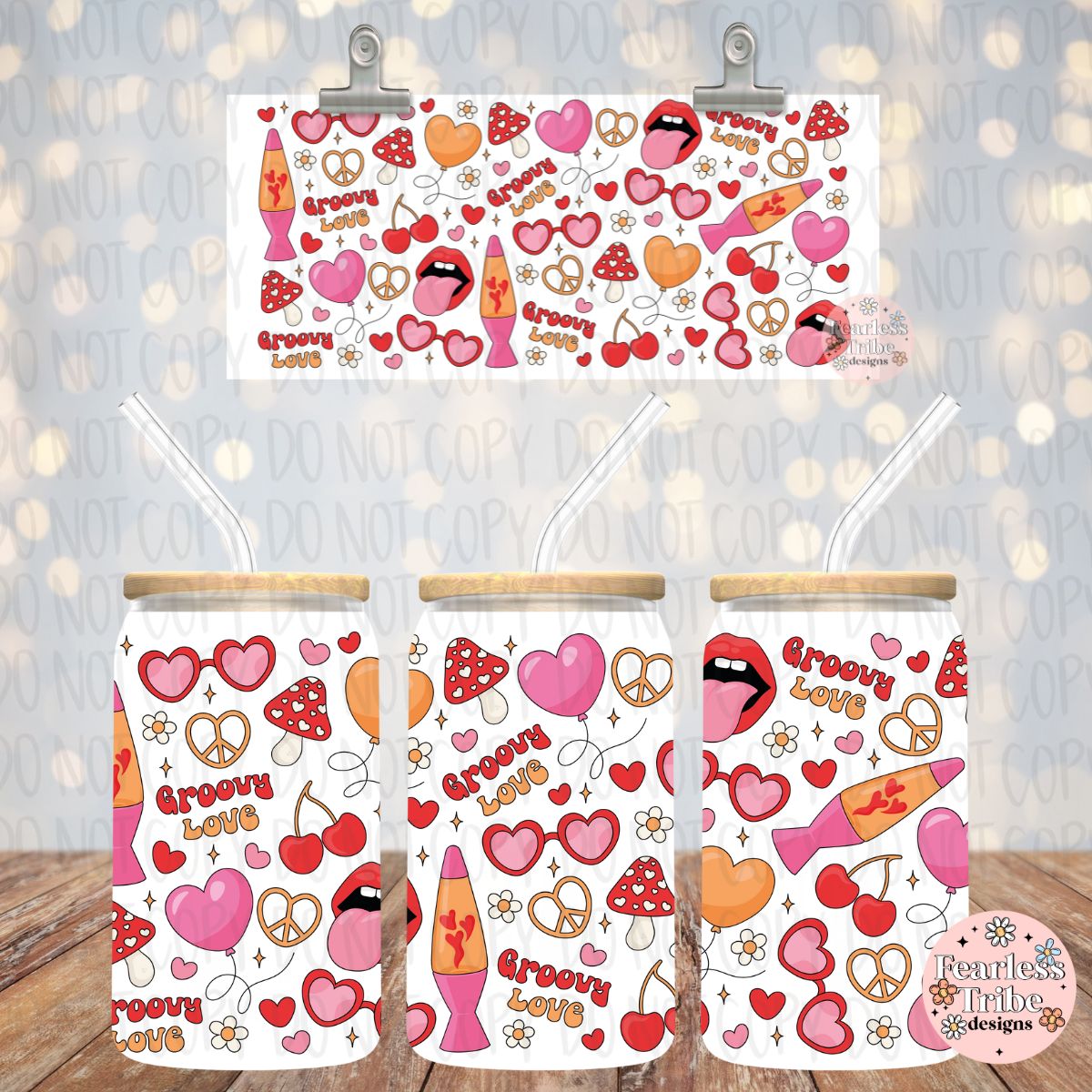 Groovy Love and Icons Wrap