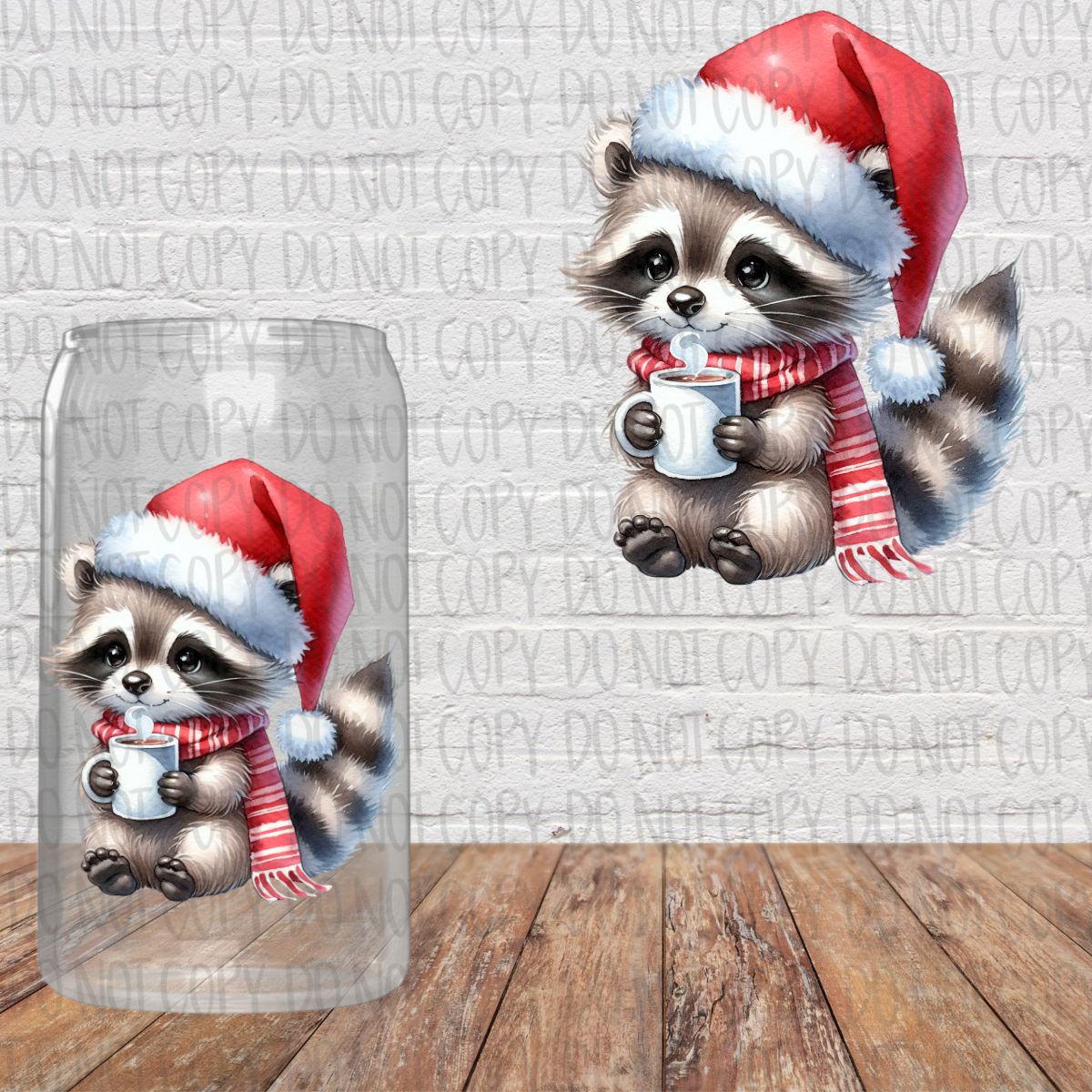 Hot Cocoa Raccoon Decal