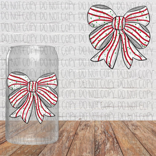 Christmas Cakes Bow Decal