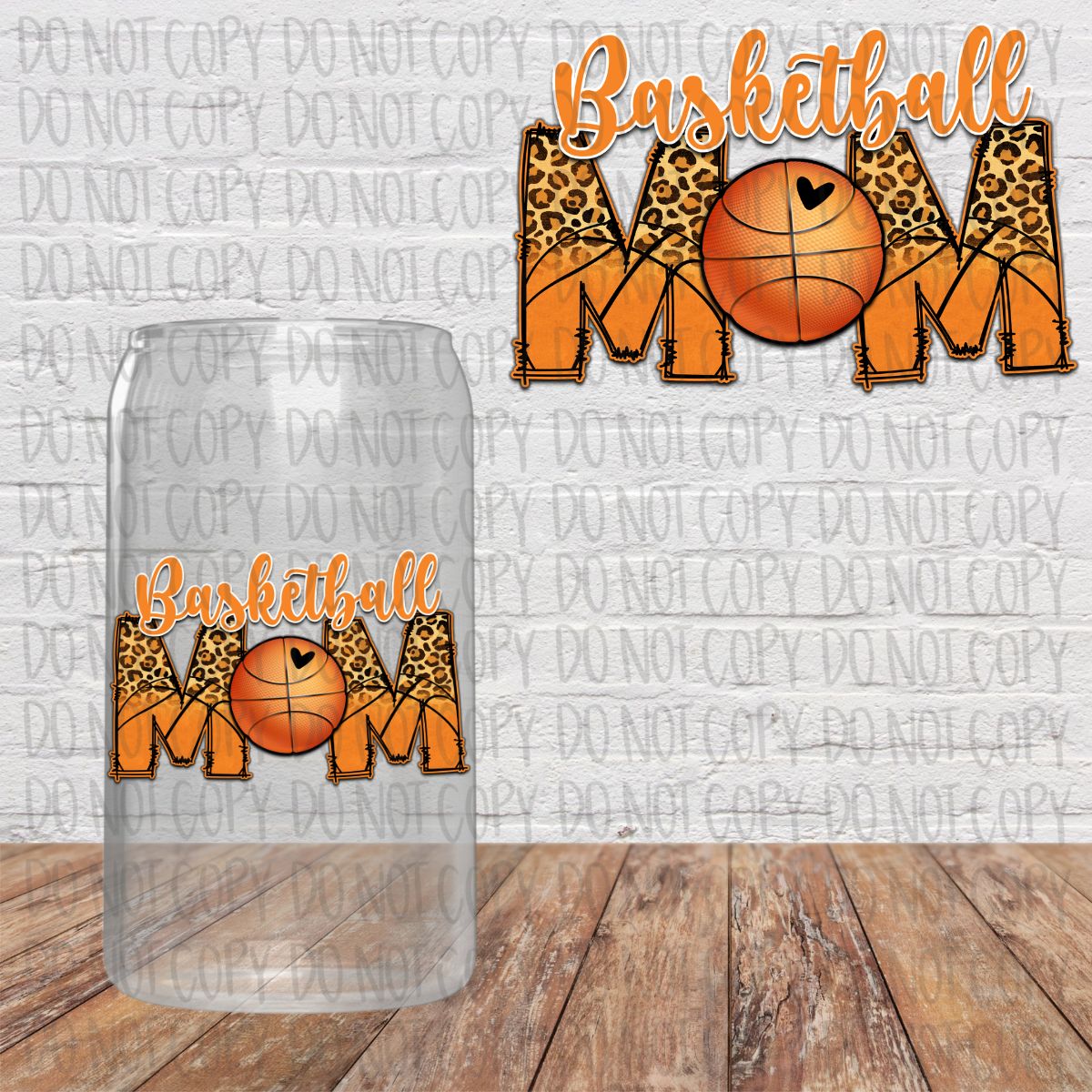 Leopard Basketball Mom Decal