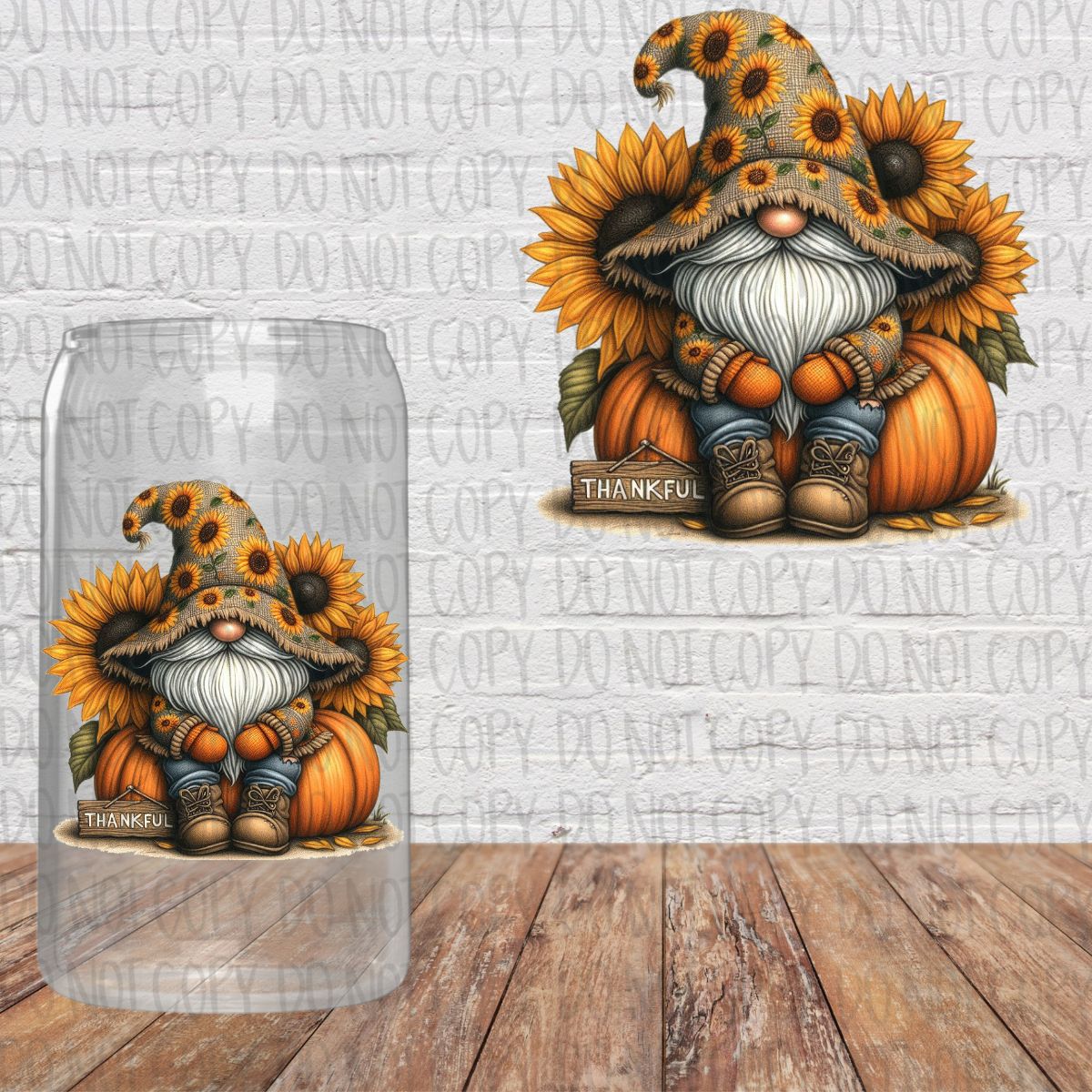 Sunflower Gnome Decal