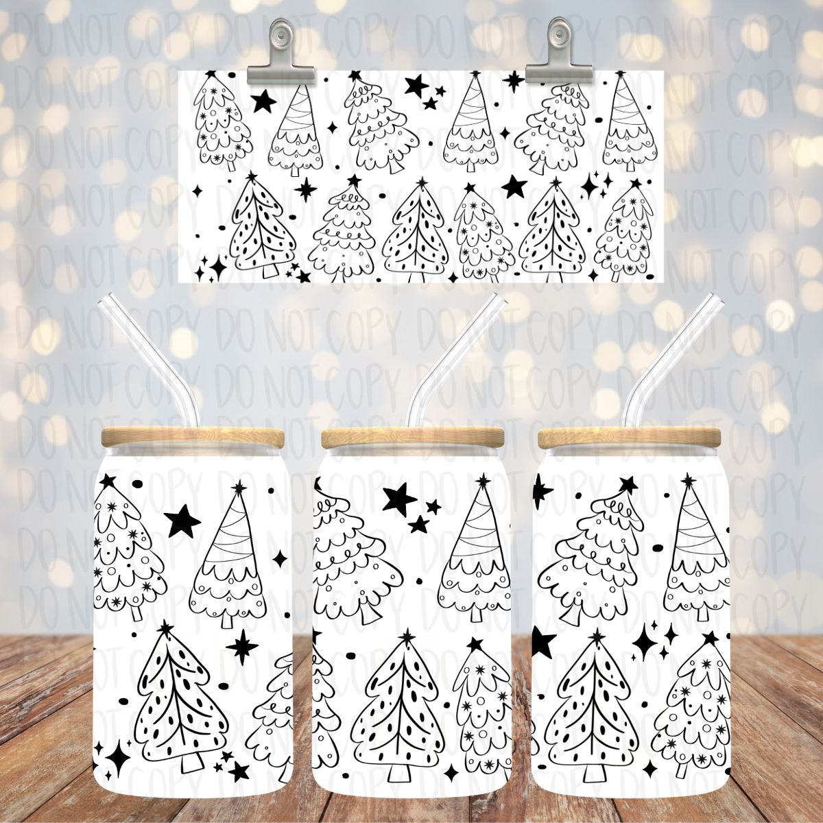 Christmas Trees and Stars Wrap