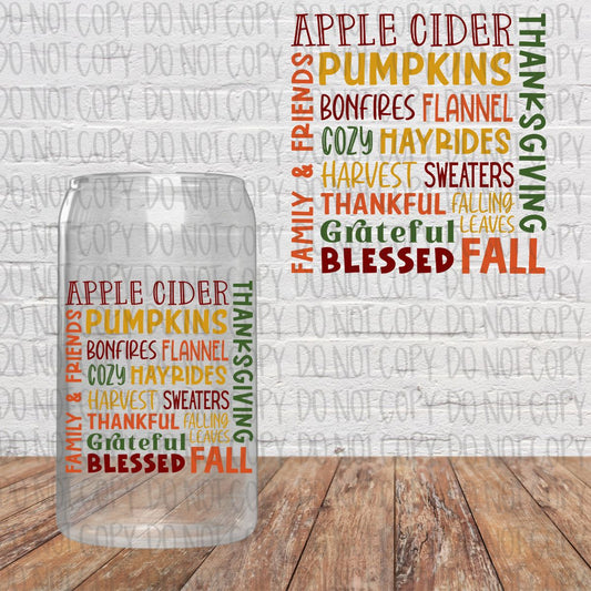 Fall Favorites Collage Decal