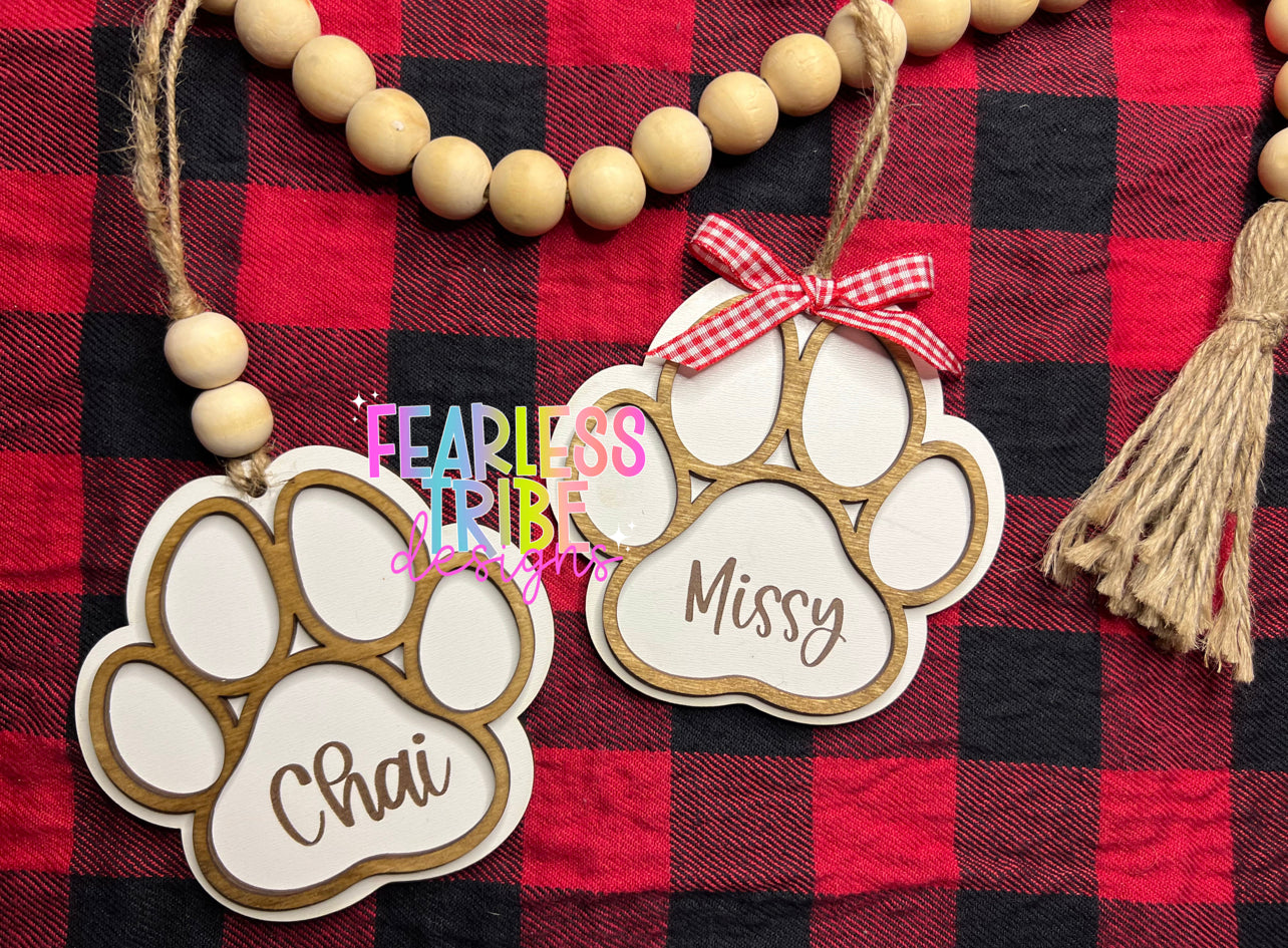 Paw Print Ornament