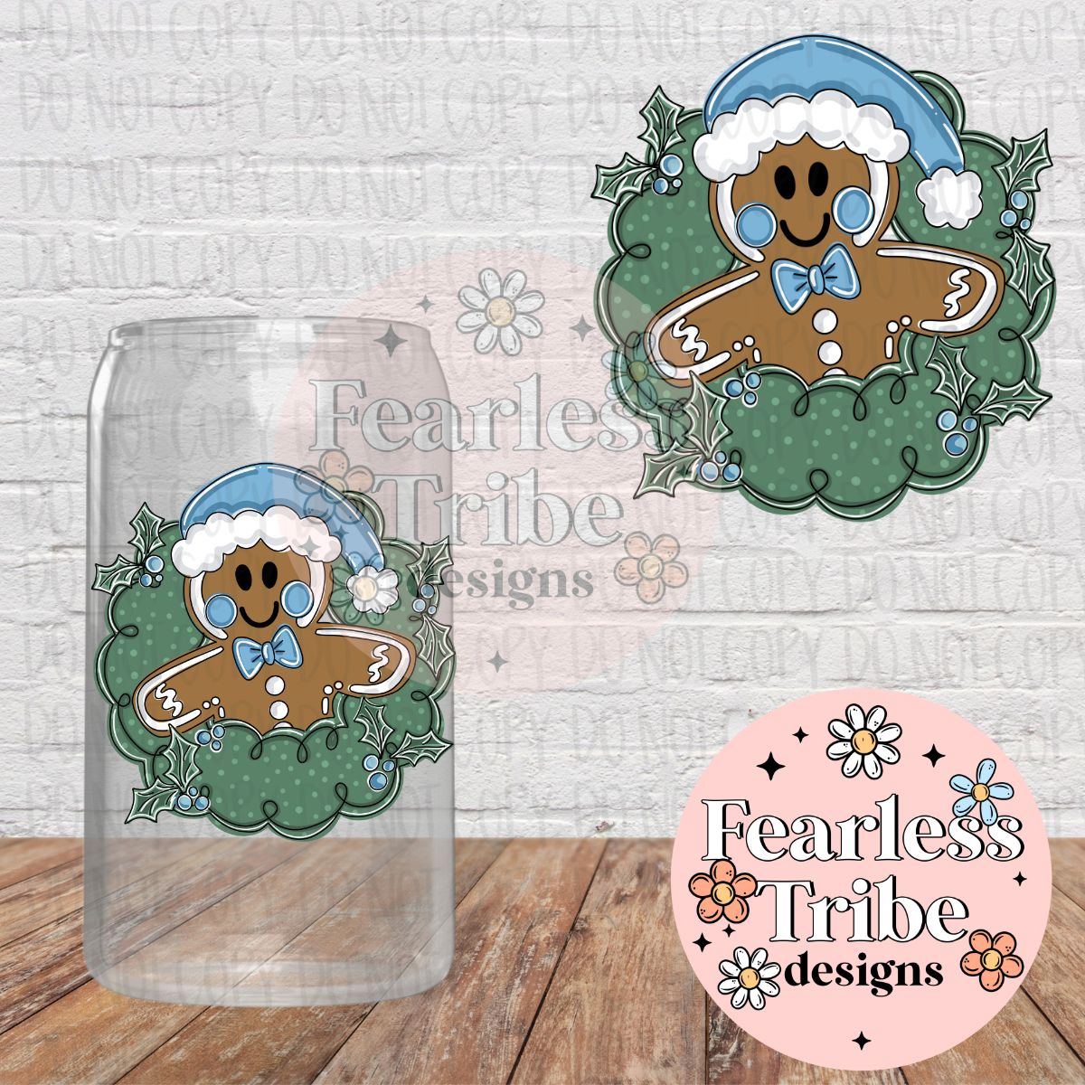 Gingerbread Wreath Decal