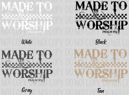 Made the Worship Decal