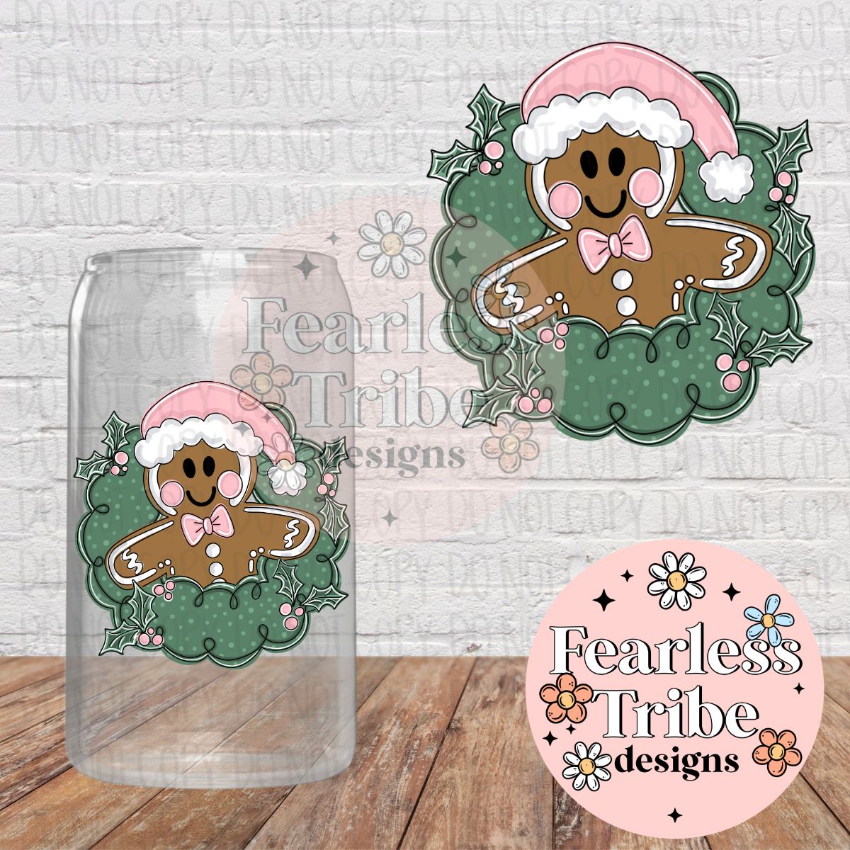 Gingerbread Wreath Decal