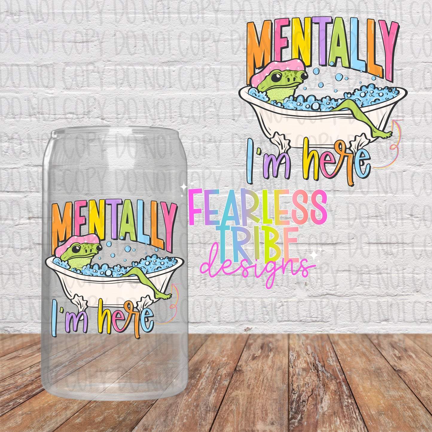 Mentally I'm Here - Frog - Decal