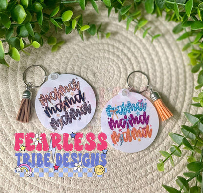 Retro Name Stack Keychain