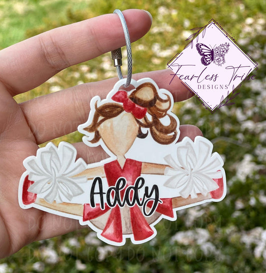 Personalized Cheerleader Bag Tag