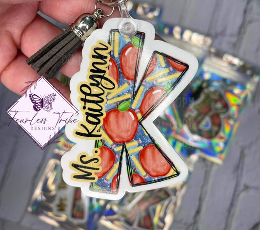 Personalized Teacher Keychain