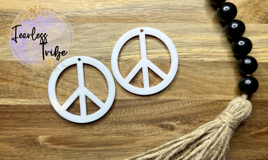 Peace Sign Earring Blanks