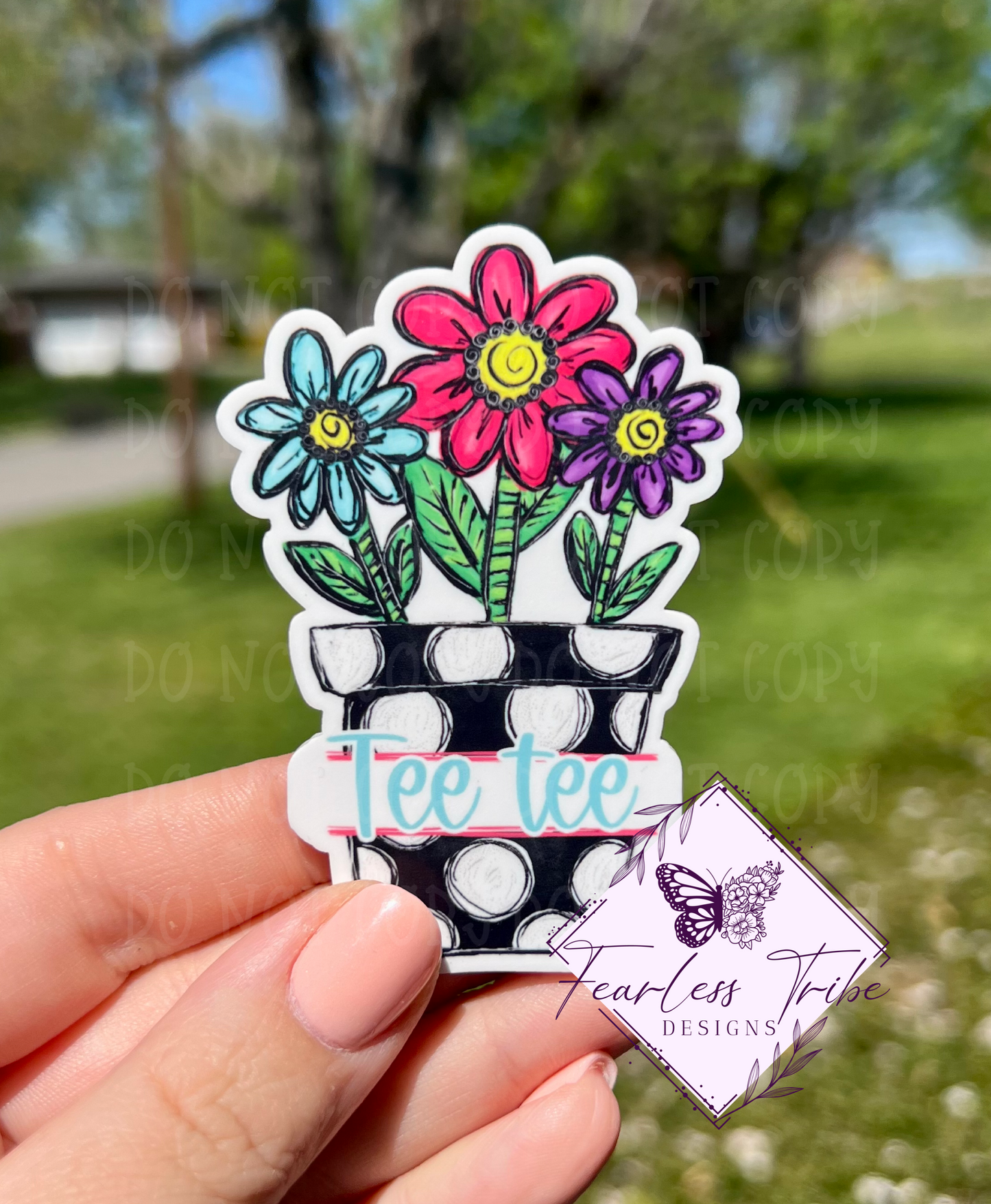 Personalized Flower Pot Magnet