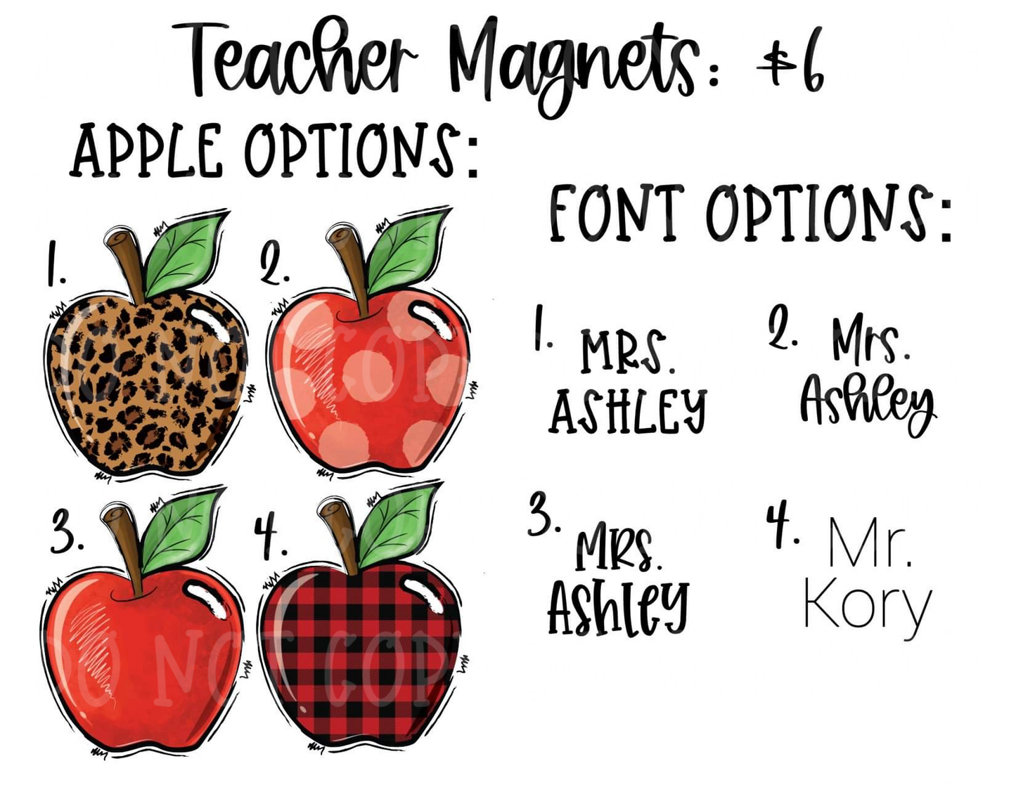 Personalized Apple Magnet