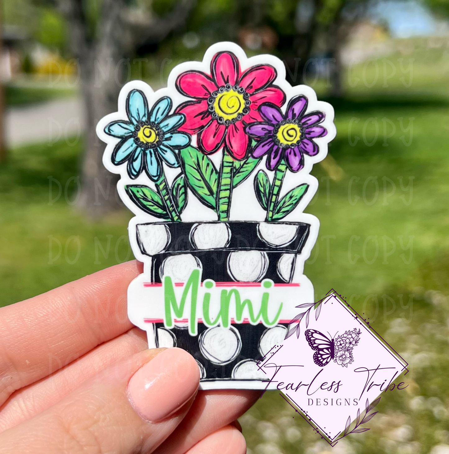 Personalized Flower Pot Magnet